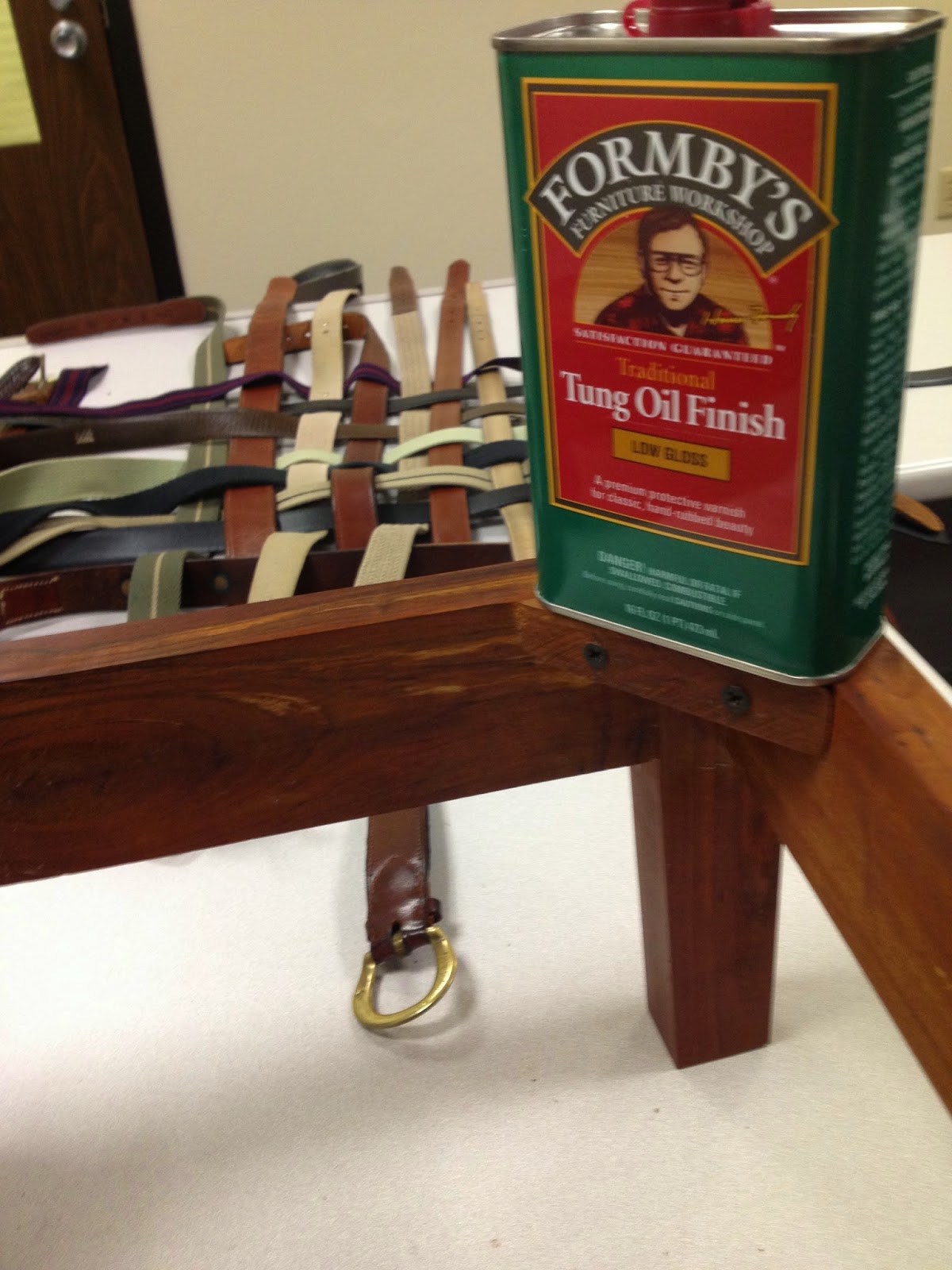 Tammy's Day Vintage Belt Bench Footstool