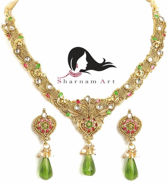FARHANA JEWELLERY COLLECTION WORLD Sharnam Art Jewellery Necklace