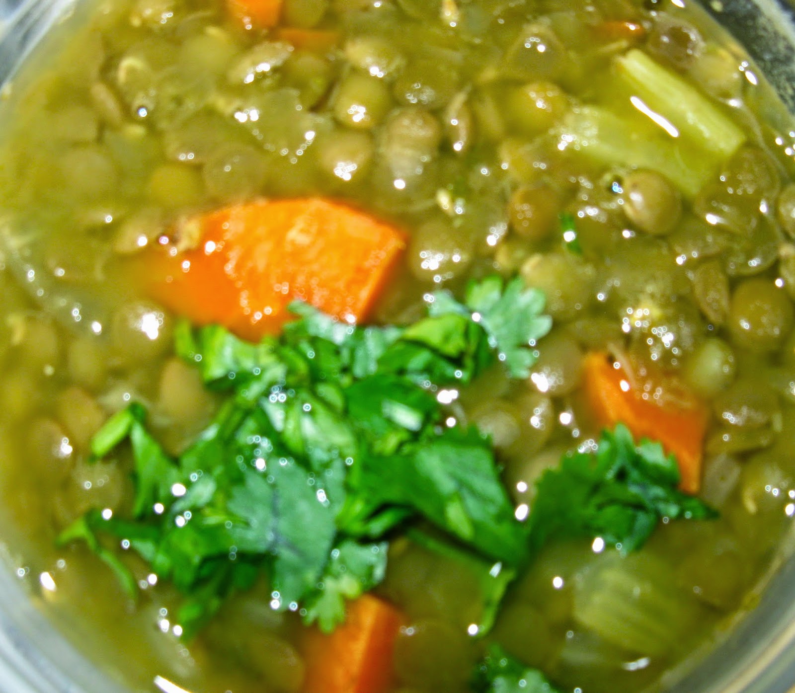 GOOD LIFE Living Well LentilVegetable Soup; Crepes stuffed with root