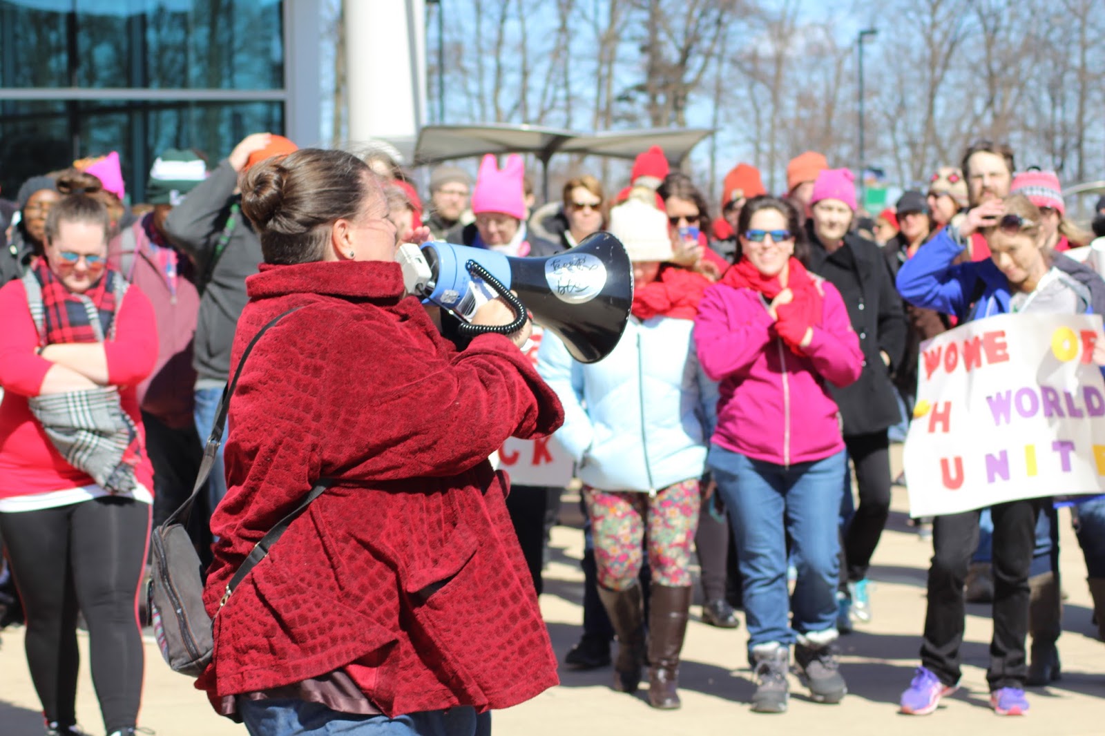 Purple Walrus Press International Women's Day march Eastern Michigan University