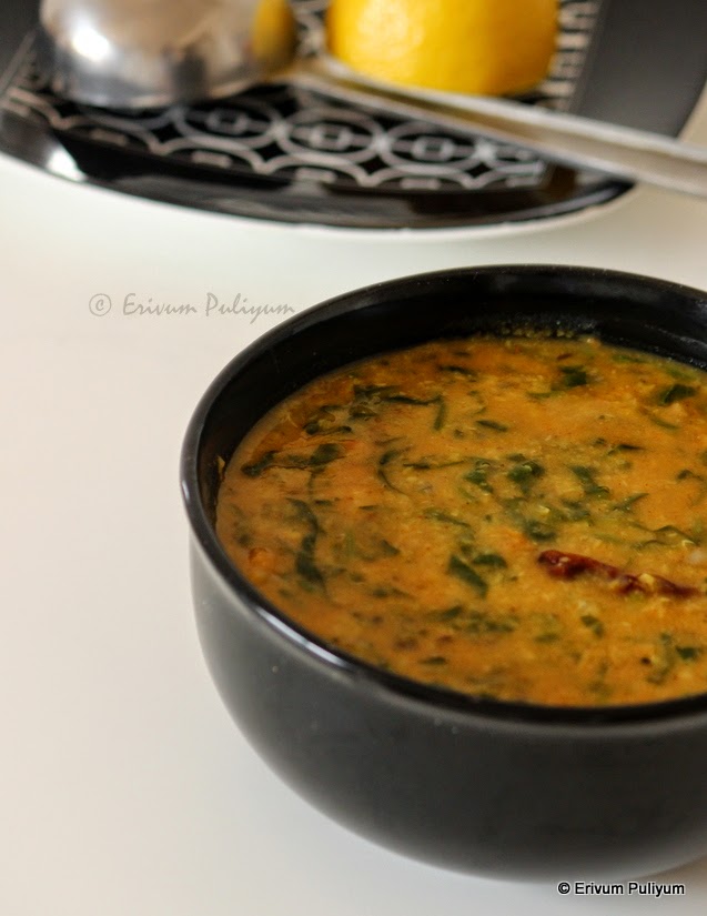 Erivum Puliyum: Cheera Parippu Curry | Spinach Dal
