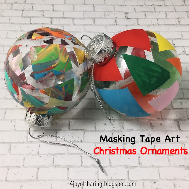 Masking Tape Art Christmas Ornaments The Joy of Sharing