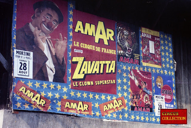 Le cirque Amar arrive à Morzine  1976 Photo Hubert Tièche.  Collection Philippe Ros 