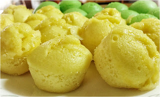 Heart of Mary: Steamed Rice Cakes: Putong Ube, Muscovado, Queso and Pandan