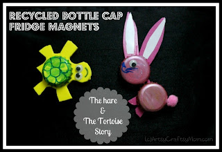 recycled bottle cap animal fridge magnet