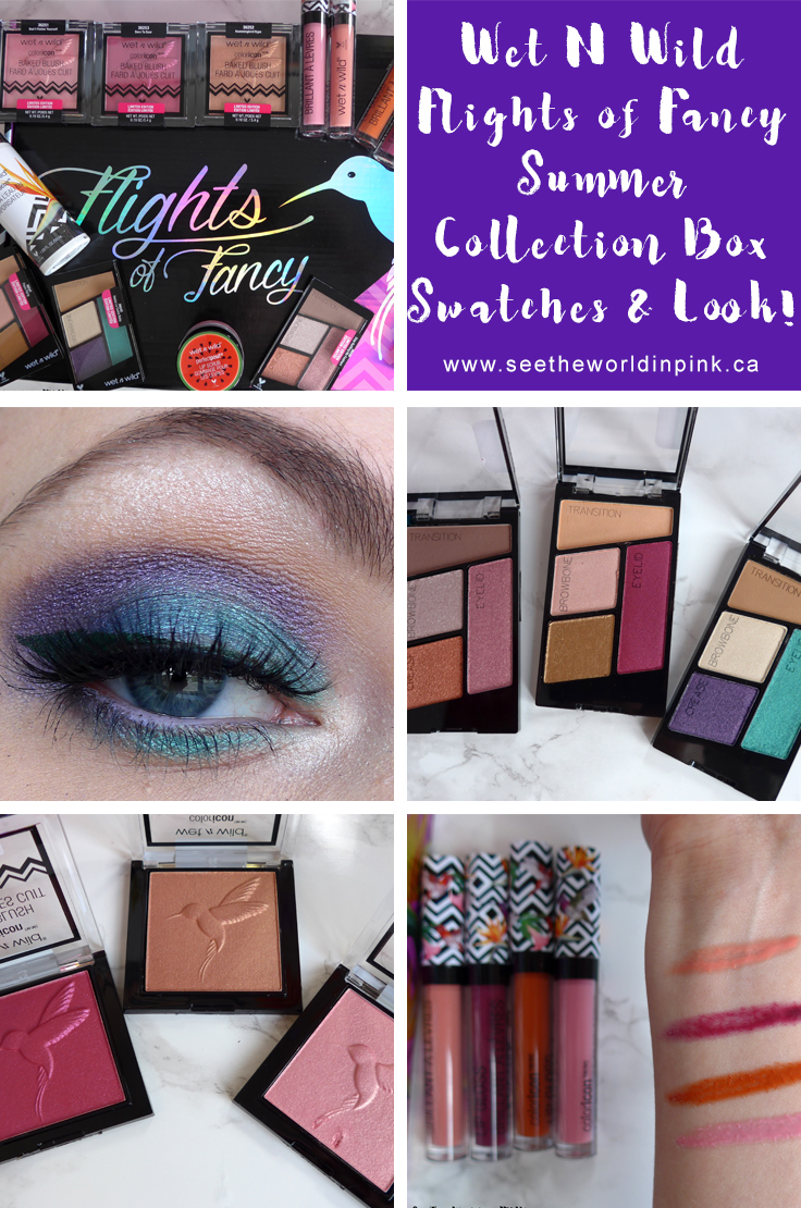 Wet N Wild "Flights of Fancy" Summer Collection Box - Swatches, Makeup Look and Review! 