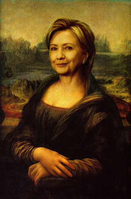 Hillary Clinton as Mona Lisa