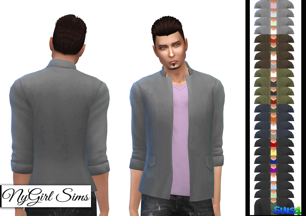 NyGirl Sims 4: Collar Jacket with Plain Tee