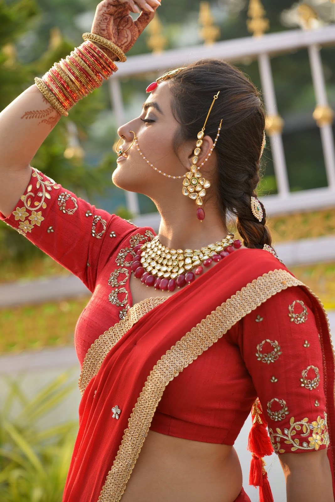 Beauty Galore HD : Kavya Thapar Part 2 Bridal Red Half Saree Amazing