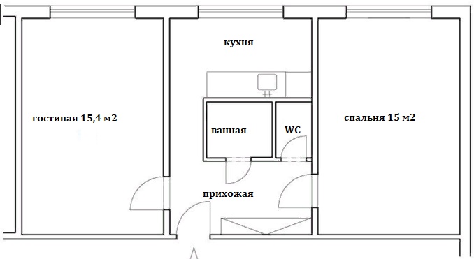 Что значит квартира 2. Торцевая квартира в панельном доме. Дизайн проект 2 комнатной квартиры торцевая. Торцевая квартира это какая. Как понять торцевая квартира.