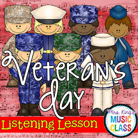 Celebrate Veteran's Day in your music classroom with these ideas.  Listen, discuss, analyze.  Download and GO ideas you can use today with no prep.