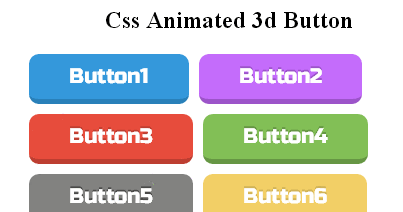 Css Animated 3D Button