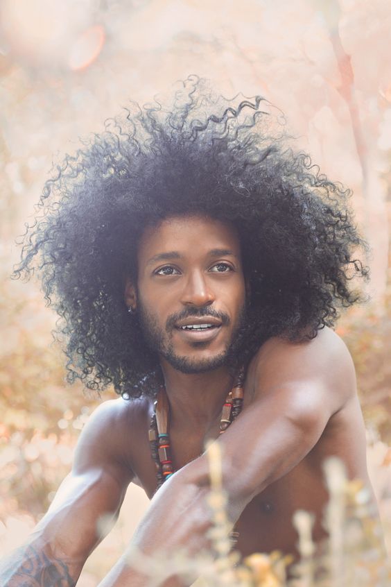 Cabelo Afro Cabelo Cacheado Masculino Longo Cabelo Afro Homem De