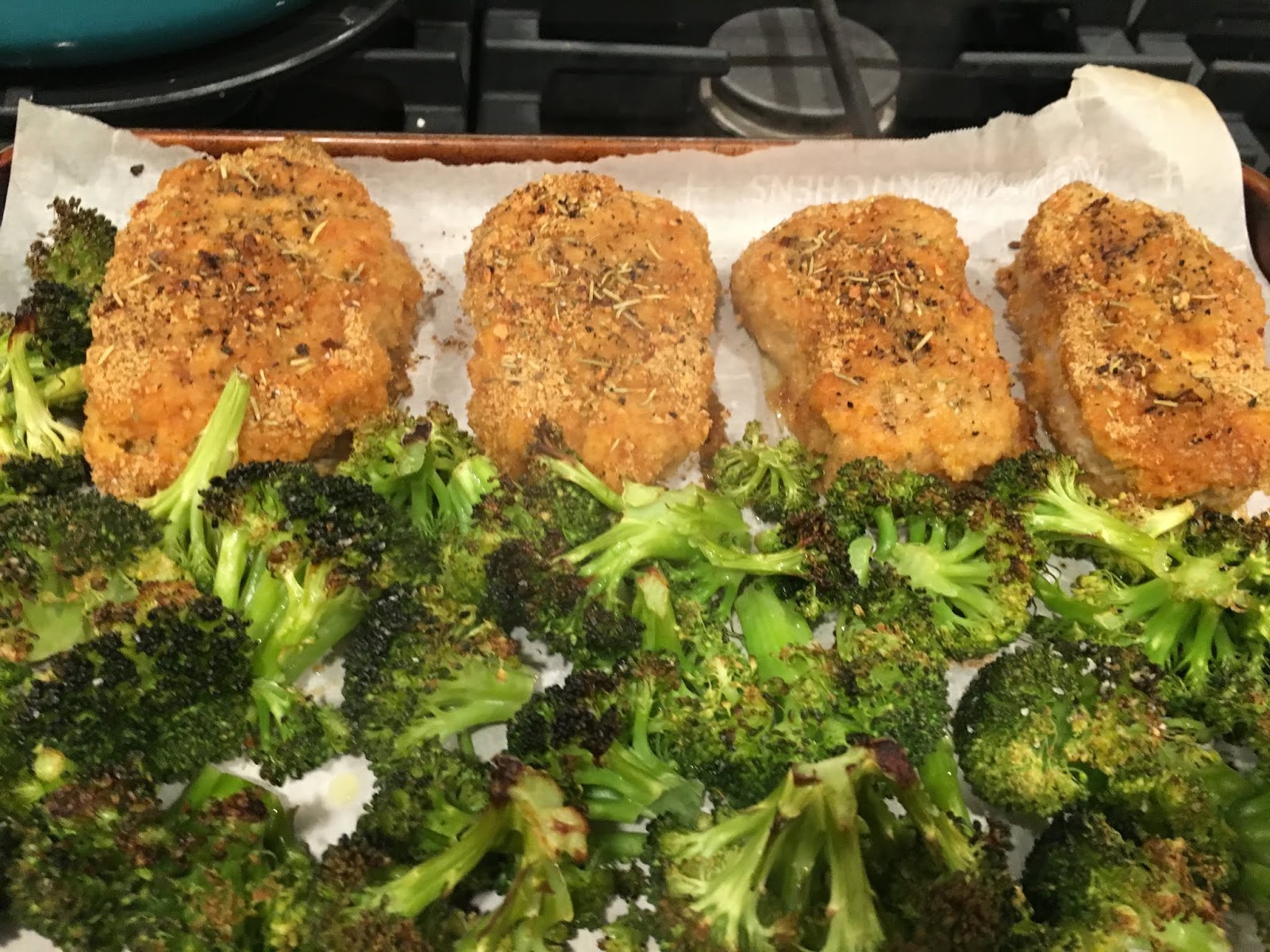 Make My Day Camp Sheet Pan Dinner Breaded Pork Chops With Broccoli