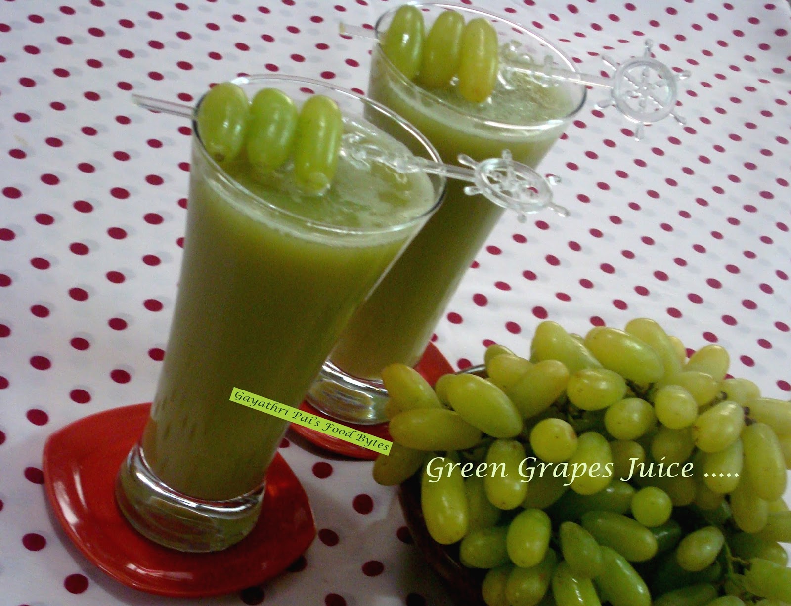 Gayathri Pai's Food Bytes Green Grapes Juice.