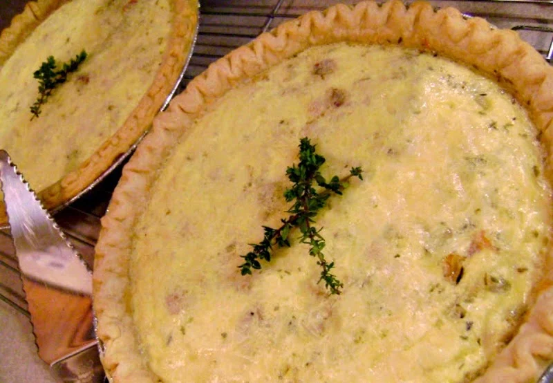 Lightened Up Classic Quiche Lorraine.  All the flavor without all the fat and calories.  #brunch #eggs