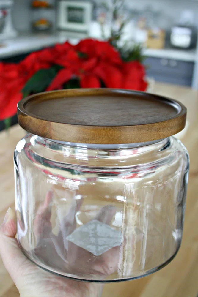 acacia wood lid jar