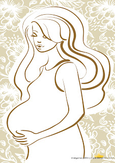 embarazada en blanco y marrón