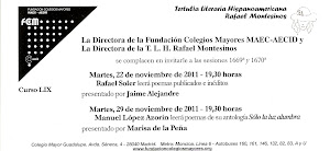 Presentando a Manuel López Azorín en la tertulia "Rafael Montesinos"