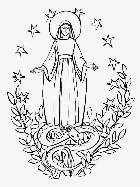 queenship of mary coloring pages - photo #5