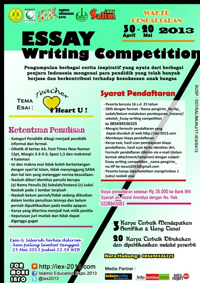 Admission essay writing competition 2013
