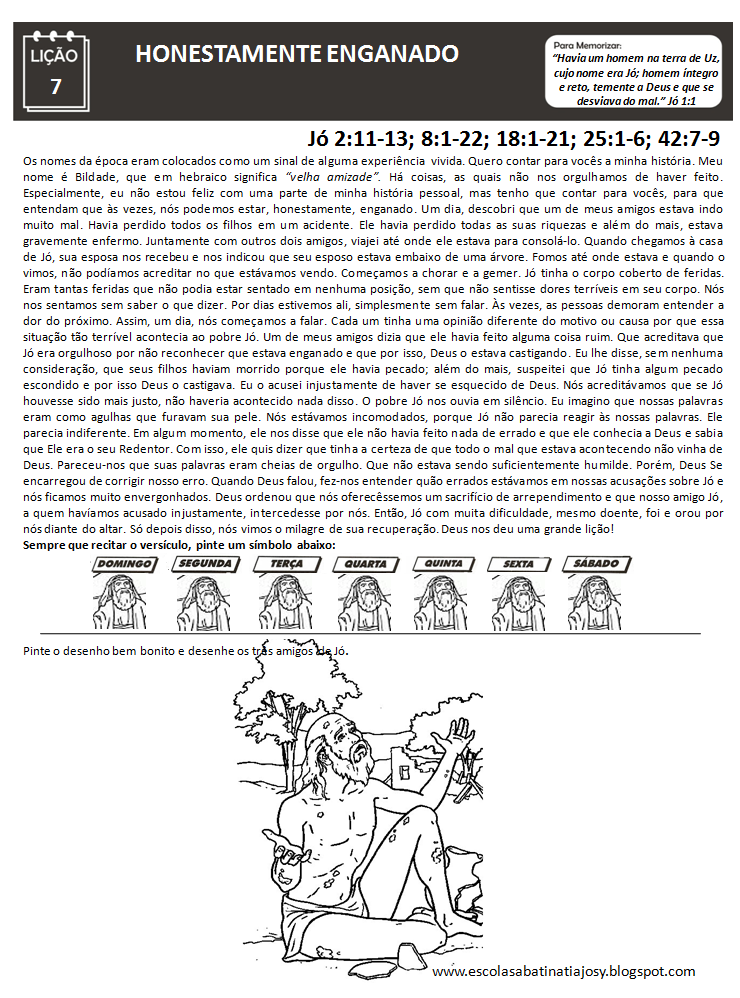 Escola Sabatina com Tia Josy Lição