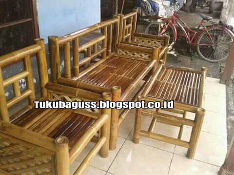 Design kursi  bambu  minimalis bambu  hitam  mojokerto