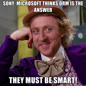 Sony's reaction to Microsoft's DRM policy