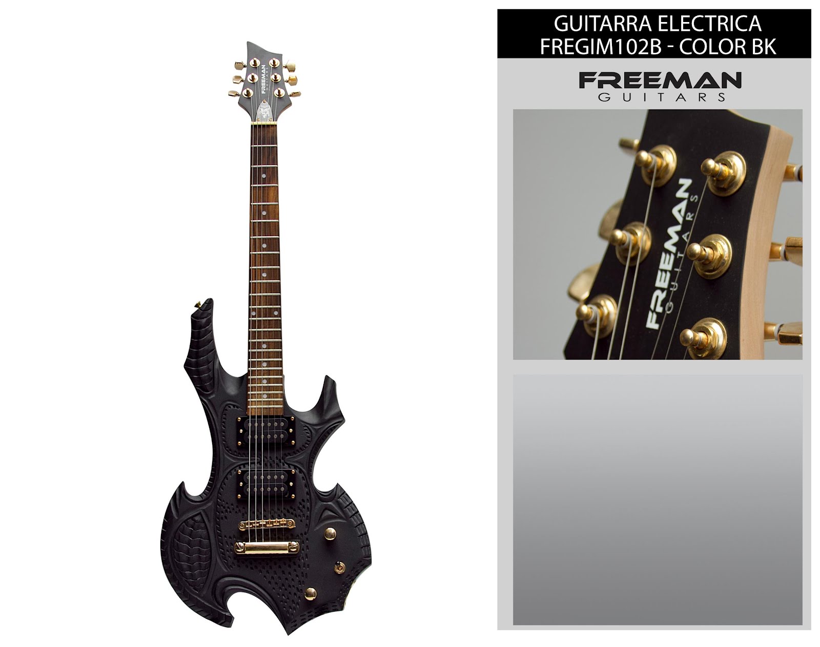 FREGIM102B GUITARRA ELECTRICA COLOR BK FREEMAN | AUDIOMUSIX - AUDIOPRO E  INSTRUMENTOS MUSICALES
