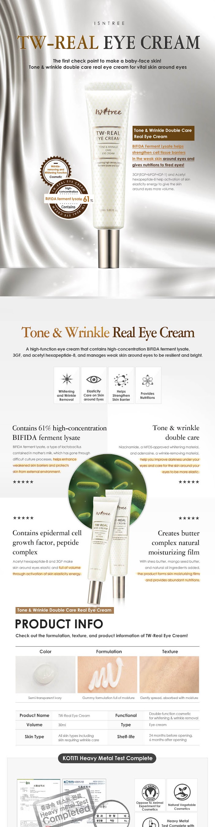 REVIEW [ISNTREE] TWReal Eye Cream Novata en Progreso