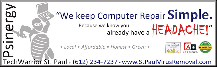 Psinergy TechWarrior St. Paul - Your Twin Cities Computer Repair Specialists