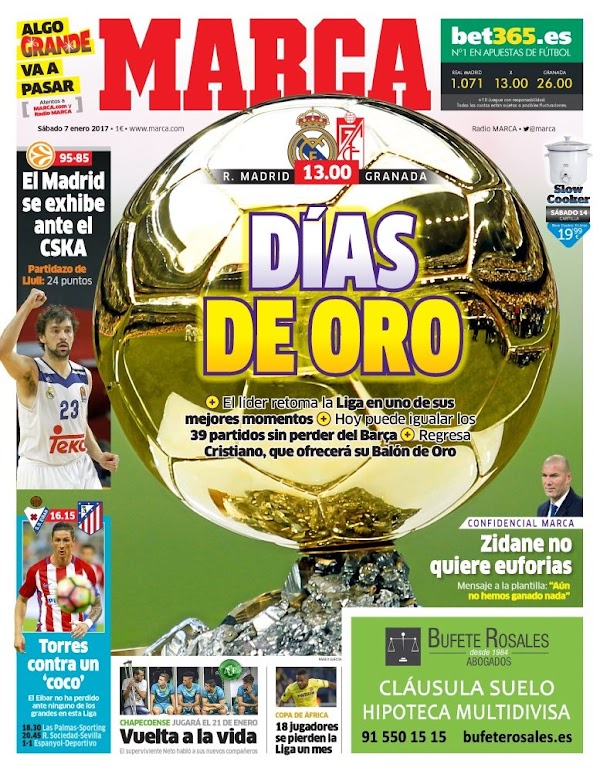 Real Madrid, Marca: "Días de Oro"