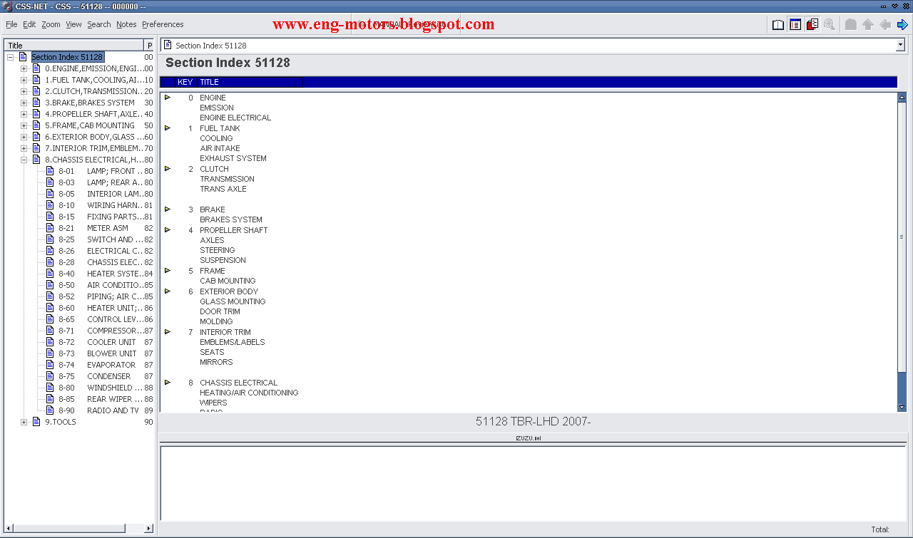 برنامج قطع غيار سيارات وشاحنات isuzu css-net ~ Service & Spare Parts