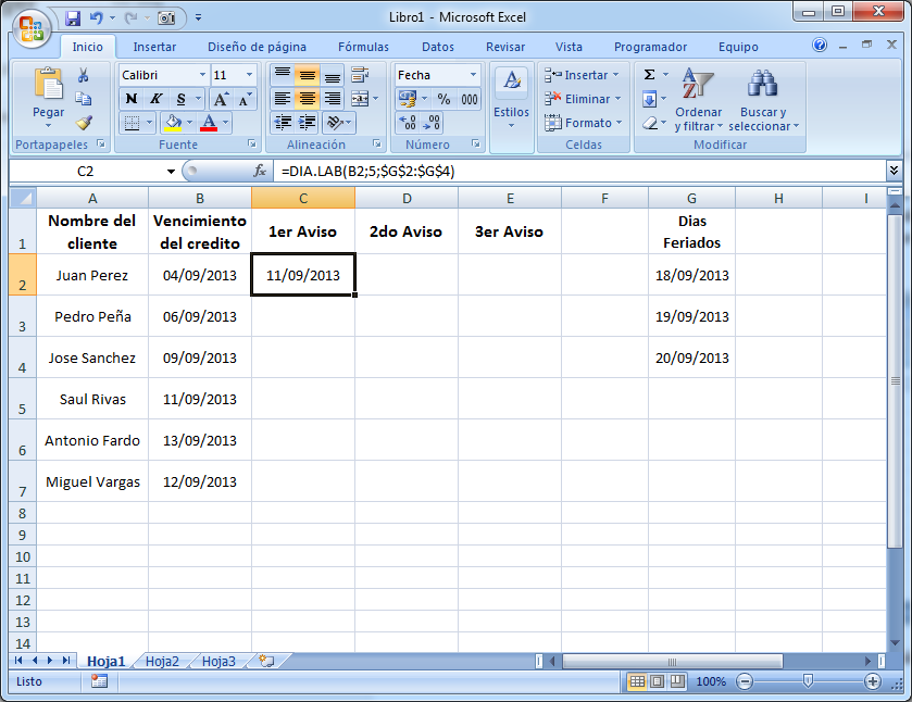 Excel Avanzado Para Empresas 2do Ejemplo Calculando Fechas En Base A 