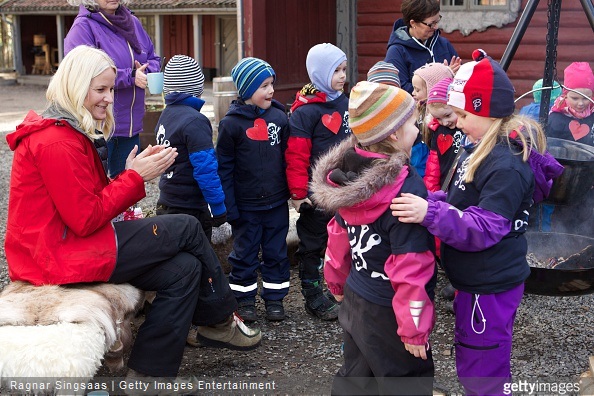 Crown Princess Mette Marit of Norway attends Kindergarten Day