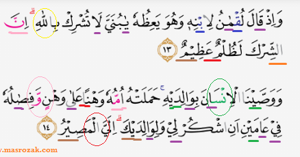 Surah Luqman Ayat 14 Surat Luqman Ayat 14 Tafsirq Com Dan Ingatlah Ketika Luqman Berkata Kepada Anaknya Di Waktu Ia Memberi Pelajaran Kepadanya Aji Saktuna