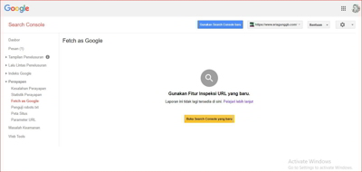 webmaster tool terbaru tidak ada fitur fetch as google pada search console
