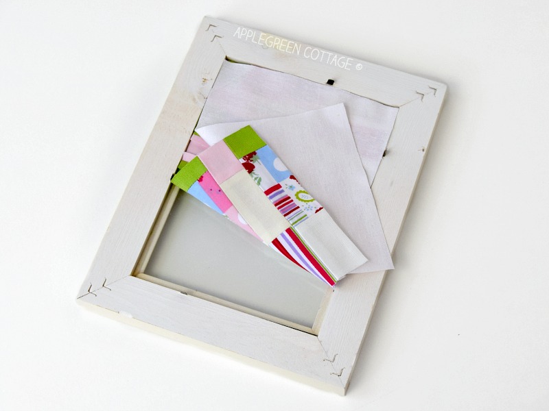 How To Frame A Patchwork Mini Fabric Art on Display AppleGreen Cottage