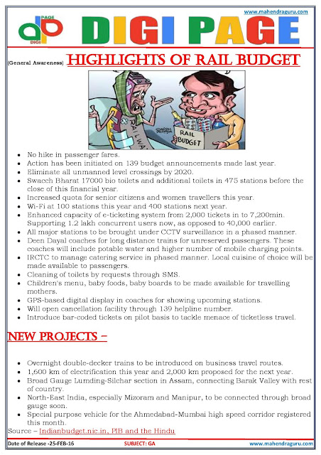Digi Page - General Awareness - 25.02.2016