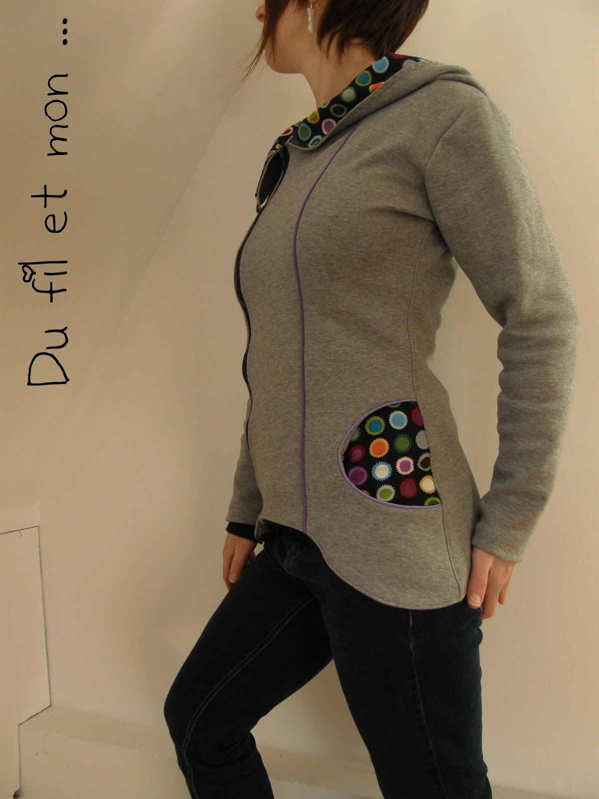 Du fil et mon: Veste Capuche