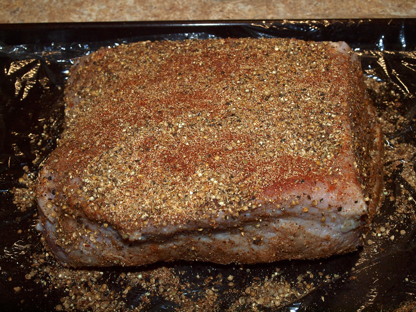 Pellet Smoker Cooking EZ Pastrami Smoked & Steamed