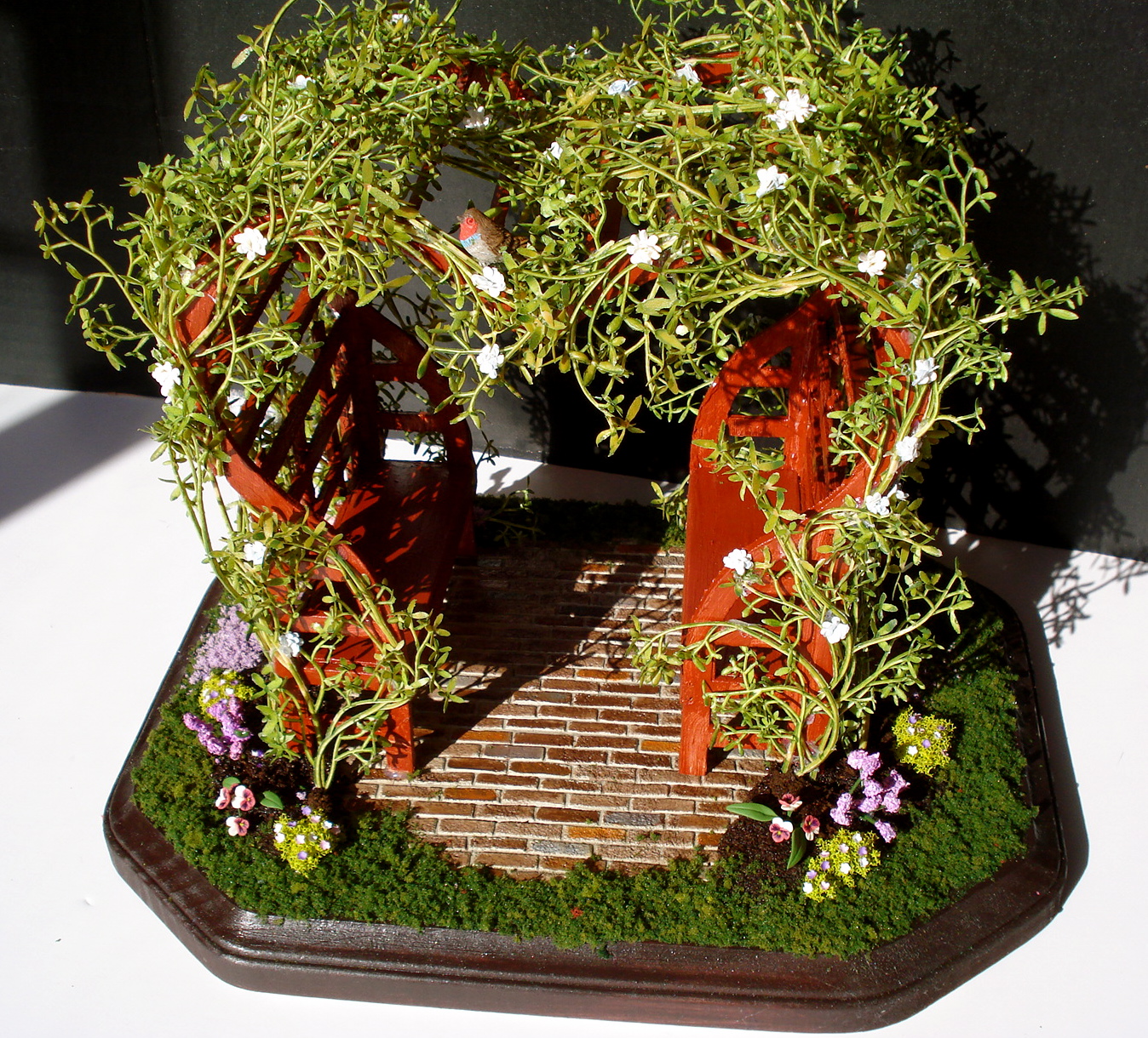 Custom Styled Dollhouse Kits DollHouse Heart Arbor W/Flower Vine