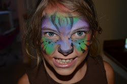 face painting tiger rainbow girly claw ellie arm had
