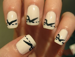 nail unhas scissors decoradas daily manicure dotted line cut ik toen schattige cada dia twist french