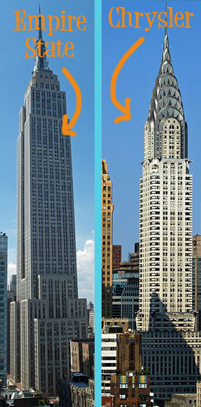 Chrysler building compared empire state building #1