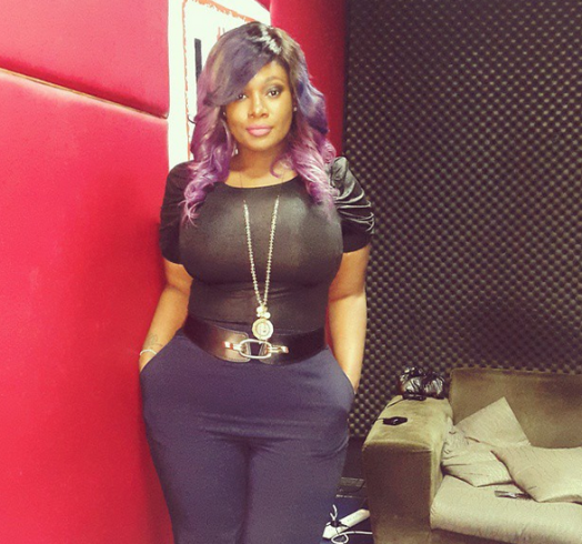 Photo Oap Toolz Shows Off Her Curves And Purple Weave