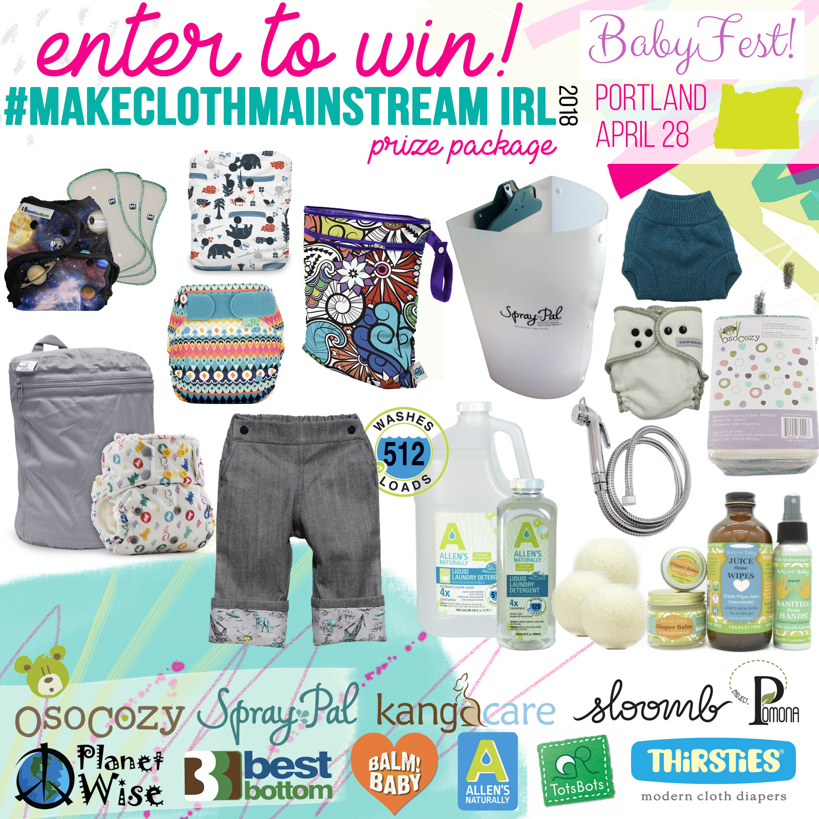 Spray Pal Blog 500+ BabyFest Portland Cloth Diaper Giveaway