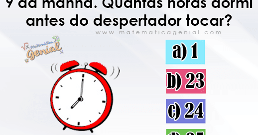 despertador com conta matematica
