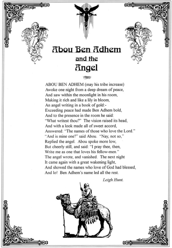 LearningLiving LEIGH HUNT "ABOU BEN ADHEM" AND