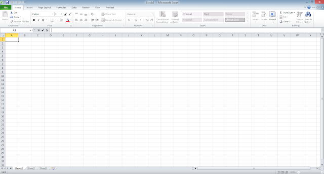 MS-Excel 2010 Welcome window MS-Excel 2010 Welcome window